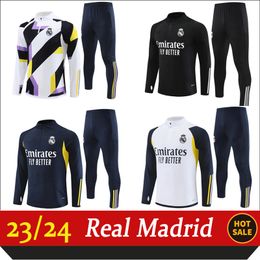 23/24 heren trainingspak training pakken met lange mouwen VINI JR BELLINGHAM 2023 2024 real Madrides heren kindervoetbal sportkleding chandal futbol survetement