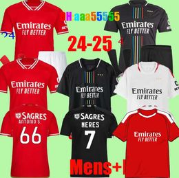 23 24 25 Mens Benfica voetballen Jerseys di Maria Ramos Everton Pizzi Rafa Darwin G.Ramos 2023 Enzo Home Away Black Men Kids Kit voetbal Shirts