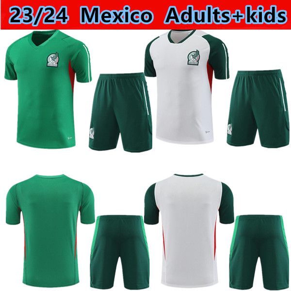 23 24 Club mexicano EE. UU. Ropa deportiva Camiseta de entrenamiento de fútbol 2023 2024 CIOVANY G Dos Santos R SAMBUEZA P AGUILAR Fútbol Hombres Niños Conjunto de ropa de chándal 88