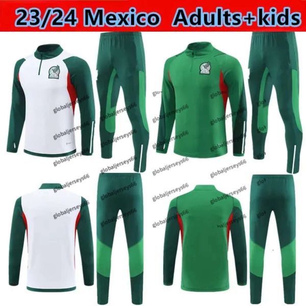 23 24 Club Mexicano EE.UU. Ropa deportiva Jersey de entrenamiento 2023 2024 CIOVANY G Dos Santos R SAMBUEZA P AGUILAR Fútbol Hombres Niños Sudadera Conjunto _Chándal