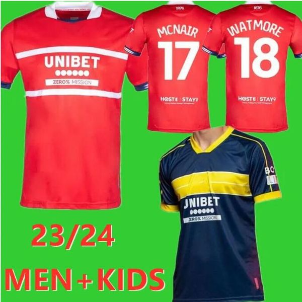 23 24 Maillots de football Middlesbrough Accueil 2023 2024 Tavernier Payero Howson Mcnair Bola Birmingham Sporar Payero Hommes Maillots de football Kits pour enfants