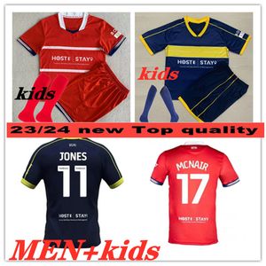 23 24 Middlesbrough Soccer Jerseys Kids Kit 2023 Tavernier Payero Howson McNair Bola Akpom Clarke Fry Forss Lenihan Men Kid Kit Kit Football Shirt