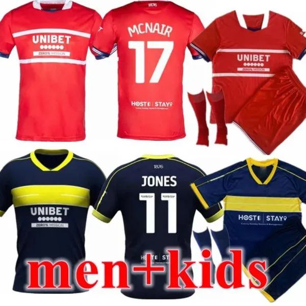 23 24 Middlesbrough Soccer Jerseys Kits para niños Camisa 2023 Tavernier Payer Howson McNAIR AKPOM CLARKE FRY FORSS LENIHAN Camiseta de fútbol Uniformes Hombres Niños Kits uniformes