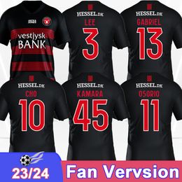 23 24 Midtjylland Mens Soccer Jerseys Osorio Gabriel Charles Kamara Lee Cho Juninho Sorensen Paulinho Home Football Shirts Courte