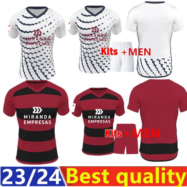 23 24 Mirandes Jerseys de football Martinez Alvaro Sanz Alberto 2023 2024 Los Rojillos Reina Diego Moreno Sergio Barcia The Reds David Men Kids Kits 1501