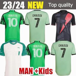 23 24 MLS Austin FC Camisetas de fútbol previas al partido Hogar lejos Djitte Driussi Ring Cecilio Fagundez URUTTI 23 24 nuevo deporte camiseta de fútbol Hombres niños kit uniformes calidad