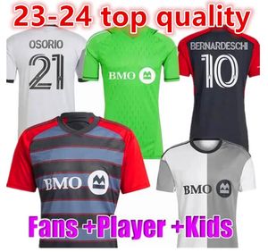 23 24 MLS Toronto FC Voetbalshirts Uit KAYE BERNARDESCHI 2023 24 OSORIO INSIGNE MORROW BRADLEY Voetbalshirt Uniform Fans Speler versie88888