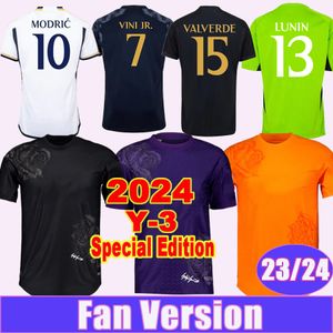 23 24 Modric Vini Jr.Jerseys de fútbol masculino 2024 Y-3 Bellingham Camavinfinga Tchouameni Camavavinga Valverde Kroos Alaba Rodrygo Home Away Edición Conjunta Camisetas de fútbol