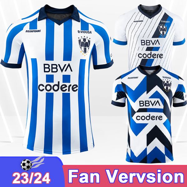 23 24 Monterrey Mori J.Campbell Jerseys de fútbol masculino R.Funes M.Meza D. VERGARA CASA A GUERA DEL TERCER CAMISA DE Fútbol Fútbol Uniformes Aldult Aldult Uniformes