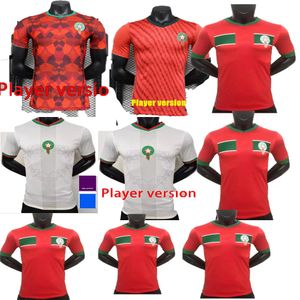23 24 Marokko Herenvoetbalshirts RICHARDSON DZ ABDE EL KHANNOUSS Thuisspelerversie Cultureel en 23/24 Thuis UIT Voetbalshirts Uniformen met korte mouwen