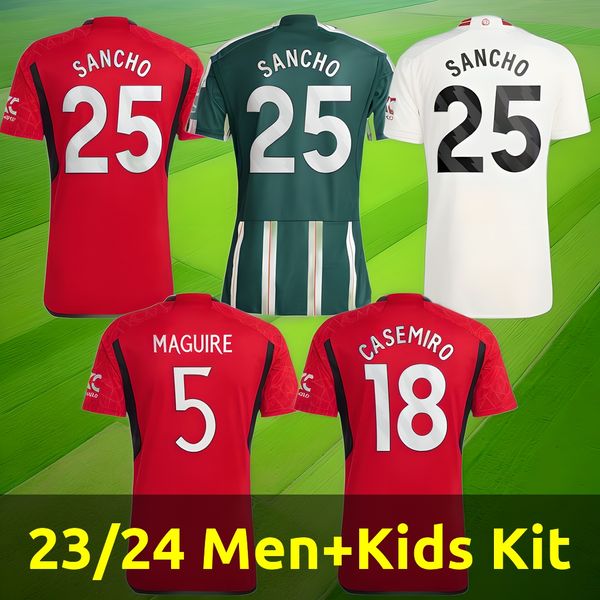 23 24 MU Soccer Jerseys-Maguire, Sancho Editions. Designs haut de gamme pour les fans ardents – Domicile, Extérieur, Troisièmes kits, Collection pour enfants. Différentes options de personnalisation de tailles disponibles