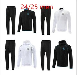 23 -24 Napoli Hooded Man Tracksuit voetbalvoetbal Kit 2023 2024 SSC NAPELS AE7 ZIELINSKI TRAININGSAPPREIKING CHANDAL FUTBOL SUPPLETEMENT Volwassen Lange Zipper Hoodie Jackets