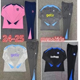 24 25 Napoli Fútbol Track Supruit Men and Kids Inter SSC 2024 AC Football Situit Kit Traje de entrenamiento de Naples