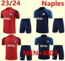 23/24 Napoli TrackSuit camiseta de fútbol kit de fútbol 23 SSC Nápoles AE7 D10S Hommes traje de entrenamiento desgaste Formación tuta Chandal Squitude Trotar