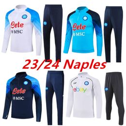 23/24 Napoli TrackSuit maillot de football kit de football 2023 SSC Naples AE7 D10S Hommes maillot de football kitwear de football Formation tuta Chandal Squitude Jogging