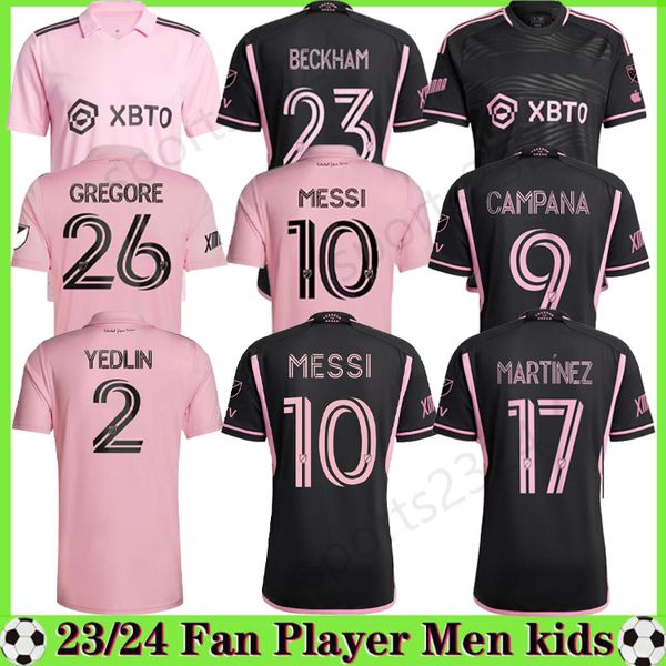 24/25 Nouveau style Soccer Jerseys Inter Miamis CF Kit SERGIO Matuidi HIGUAIN JEAN FRAY CAMPANA YEDLIN Messis MLSs 2023 2024 Football Hommes Player Fans Version Chemise