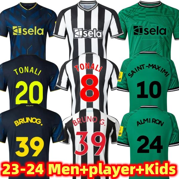 23 24 maillots de football NEWCASTLES UNITEDS WILSON BRUNO G. SAINT MAXIMIN ISAK UNITEDS Football Shirt Training 2023 2024 Player Version Home Away Fan Kids Kit