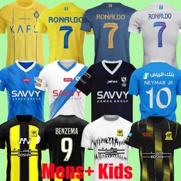 23/24 NEYMAR JR Al Nassr FC Ronaldo Maillots de football Hommes Enfants KitAl Hilal Uniforme saoudien CR7 garçons MANE 2023 SERGEJ Arabie Saoudite Chemise de football