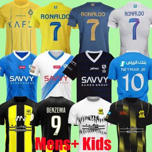 23/24 NEYMAR JR Al Nassr FC Ronaldo voetbalshirts Heren Kids KitAl Hilal Saudi uniform CR7 jongens MANE 2023 SERGEJ Saoedi-Arabië Voetbal shiirt