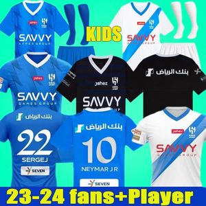 23 24 NEYMAR JR Al Nassr FC Ronaldo voetbalshirts Heren Kinderen KitAl Hilal Saoedi-uniform CR7 Voetbalshiirt BenzEMA Fans Spelerversie jersey 2023 2024 Saoedi-Arabië