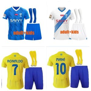 23/24 NEYMAR JR Al Nassr FC Ronaldo Maillots de football Arabie Saoudite Hommes Enfants KitAl Hilal Uniforme Saoudien CR7 Garçons Football Shiirt Benzema Version Jersey