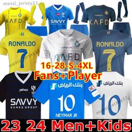 23/24 Neymar Jr al nssr fc ronldo voetbal jerseys Mannen Kids Kital Hill Uniform Cr7 Boys voetbll Shiirt Mane fns plyer versie Jersey 2023 Sergej Sudi