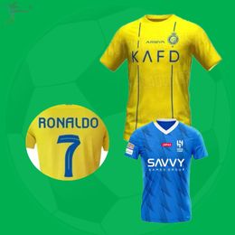 23/24 NEYMAR JR AlS Nassr FC Ronaldo Maillots de football Hommes KitAl Hilal Uniforme saoudien CR7 Garçons Football Shiirt MANE Fans Player Version Jersey 2023 SERGEJ Arabie Saoudite