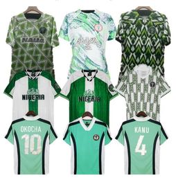 23 24 Nigeria Voetbalshirt Thuis maillot de foot Nigeriaans #10 1994 96 98 OKOCHA Finidi Okocha Kanu Amokachi Nwogu Ikpeba Yekini IHEANACHO IWOBI IGHALO voetbal 999
