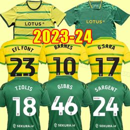 23 24 Nor Wich Pukki Soccer Jerseys City 2023 2024 Home Yellow Away Red Third Men Kit Football Shirt Hugill Rashica Mclean Dowell Buendia Tzolis Sargent