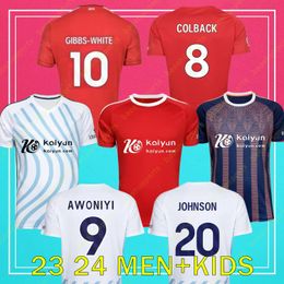 23 24 Nottingham voetbaljersey Gibbs White Awoniyi Grabban Johnson Surridge Forest Ameobi Mighten Krovinovic Williams Lingard 2023 Men voetbalshirt Kids Kit