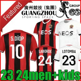 23 24 Ogc Nice Soccer Jersys Home Away S Diop 10 T Moffi 9 Bard 26 LOTHOMBA 23 2023 Jersey Football Shirts Top Man 888 276A