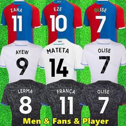 23 24 Jerseys de fútbol de cristal Olise 2023 2024 M.franca Olise Kouyate Eze Crystals Lerma J.AYEW MATETA CHLUPP PALACE BENTEKE SCHLUPP HOGAR ARRIBA