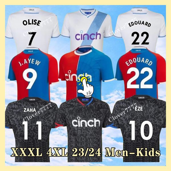 23 24 OLISE Crystal Soccer Jerseys 2023 2024 AFC Richmond ZAHA EZE J.AYEW Palace Home Top Camiseta de fútbol Kit BENTEKE SCHLUPP MATETA EDOUARD GALLAGHER uniformes de camiseta