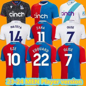 23 24 PaLaCe Crystal Soccer Jerseys 2023 GUEHI OLISE KOUYATE CrysTalS J.AYEW SCHLUPP MATETA CHLUPP PALACE Maillots de Foot EDOUARD SCHLUPP Hombres Niños Camisetas de fútbol