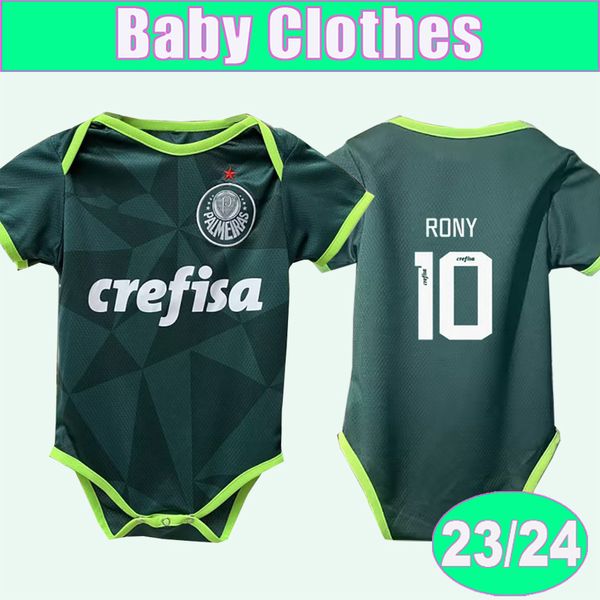 23 24 Palmeiras Ropa de bebé RONY Camisetas de fútbol DUDU BRENO LOPES R.VEIGA DEYVERSON ATUESTA ZE RAFAEL G.VERON DANILO R.NAVARRO Camisetas de fútbol para niños de local visitante