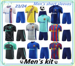 23 24 Pedri Barcelon un maillot de football Garvey Lewandowski de Football Jersey 2023 2024 Sweat-shirt de football à manches courtes masculines