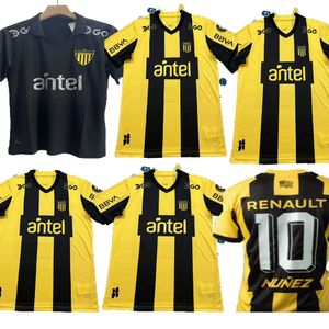 23 24 Penarol F. Torres Maillots de football pour hommes Anniversaire Penarol RODRIGUEZ 2024 Accueil Jaune Noir Away Gris Chemise de football Uniformes à manches courtes