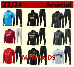 23 24 PEPE SAKA Survêtement Arsen rose Maillots de football Havertz Gunners Combinaison d'entraînement Odegaard Thomas Tierney Smith Gunners Transport Hommes Kit de vêtements de sport pour enfants