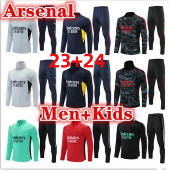 23 24 PEPE SAKA Pink Football Mens Soccer Chándal Jerseys Chándal Artilleros Traje de entrenamiento ODEGAARD THOMAS SMITH ROWE Transporte Hombres Niños Kit Chándales