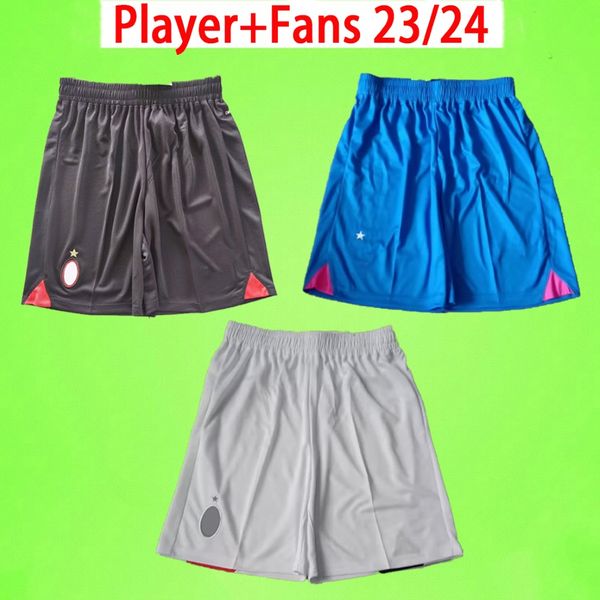 23 24 Players Version Version Soccer Shorts Home Away 2023 2024 Tomori Milans Brahim Rebic Theo Tonali Men Pants de football Giroud AC Third F 240L