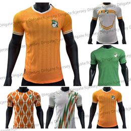 23 24 25 speler 3 sterren drie voetbal jersey cote d ivoire nationaal team thuis weg ivoor kust drogba kessie maillots de football mannen uniformen African Cup Maillot de foot