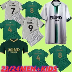 23 24 Plymout h Argyle voetbalshirts 2023 2024 HAYDEN BURGER ENNIS BURGEMEESTER WRIGHT GIBSON WRIGHT EDWARDS PLEGUEZUELO MUMBA thuisuittenue voetbalshirts voor kinderen s-xxl