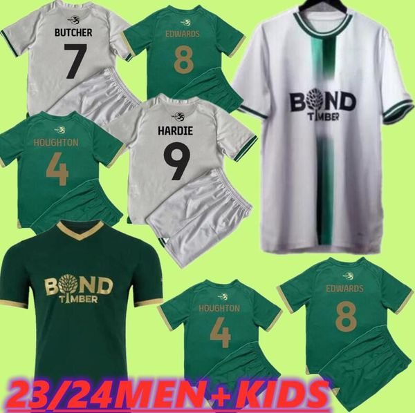 23 24 Plymout H Argyle Soccer Jerseys 2023 2024 Hayden Maire Ennis Maire WRIGHT GIBSON WRIGHT EDWARDS PLEGUEZUELO MUMBA kit à domicile maillots de football pour enfants s-xxl