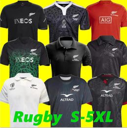 S-5XL 23 24 Blacks Rugby Jerseys Black New Jersey Zealand 2023 2024 Todos la camisa de chaleco de rugby Polo Maillot Camiseta Maglia Fútbol Camiseta