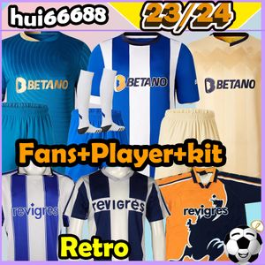 23/24 Maillots de football PortOs Rétro 1990 -2004 CAMPEOES EVANILSON VITINHA MEHDI PEPE SERGIO OLIVEIRA MEHDI LUIS DIAZ MATHEUS troisième maillot de football à domicile kit kits enfants