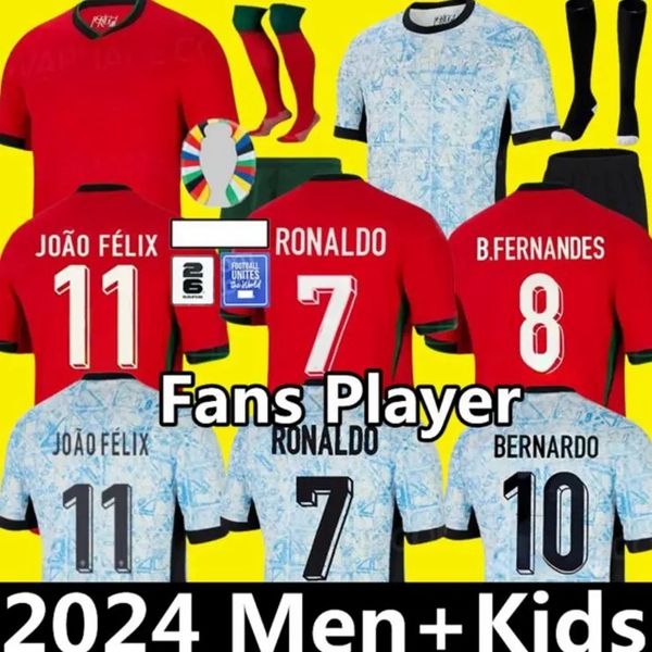3xl 4xl 23 24 Portugal Ronaldo Soccer Jerseys Men Sets Kid Kit Women Player Version Long Manche de football Boys Football Brozovic Mane Child