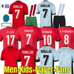 23 24 Portuguesa Portugal Soccer Jerseys Ruben Ronaldo Portuyser 2024Euro Coupe portugaise Chirage de football Men Kit Kit Kit Cup Top Portugals Tops Portugals