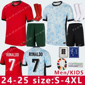 23 24 Portuguesa Portugal Soccer Jerseys Ruben Ronaldo Portugieser 2023 Euro Cup Portugais Football Shirt Men Kid Kit Kit Cup Team Portugals Tops Thaïlande