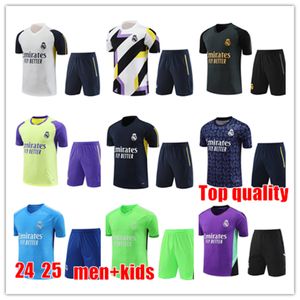 24 25 Finales de formation d'avant-match Finales Soccer Jersey Real Madrids Football Shirt Short à manches Camavinga Rudiger Camiseta Men 2024 Nouveaux uniformes Vini Jr Tchouameni Tops