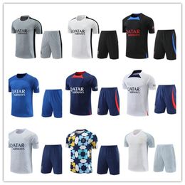 23 24 psgS survêtement à manches courtes maillots de football maillot d'entraînement maillot de football Algérie survetement foot futbol chandal veste de jogging 2022 2023 Algerie mens